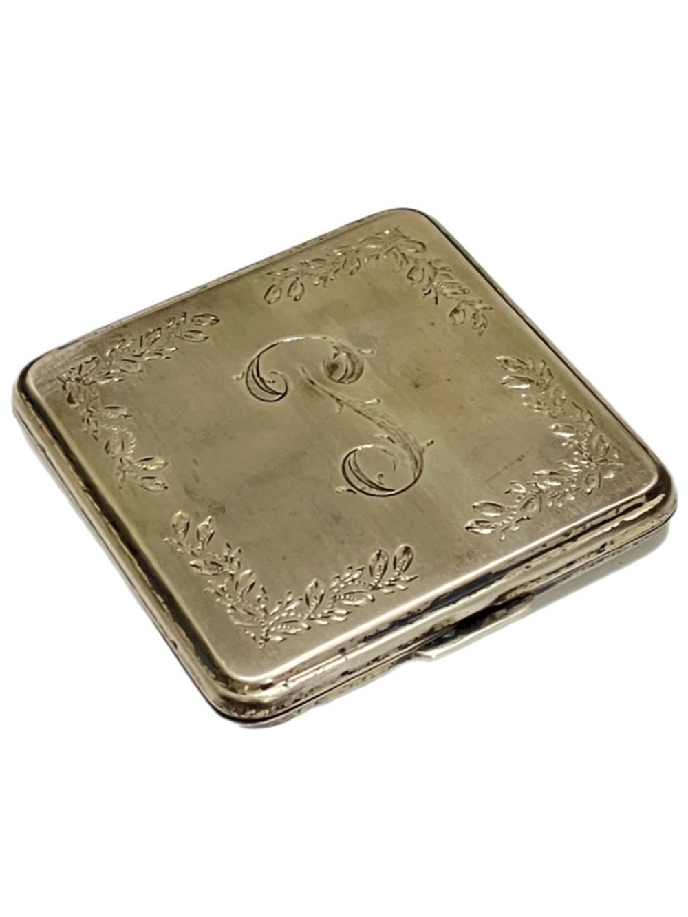 Vintage AVB Sterling Compact - Monogram “P”